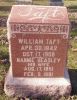 William Taft & Nancy Jane (Beasly) Taft's Tombstone